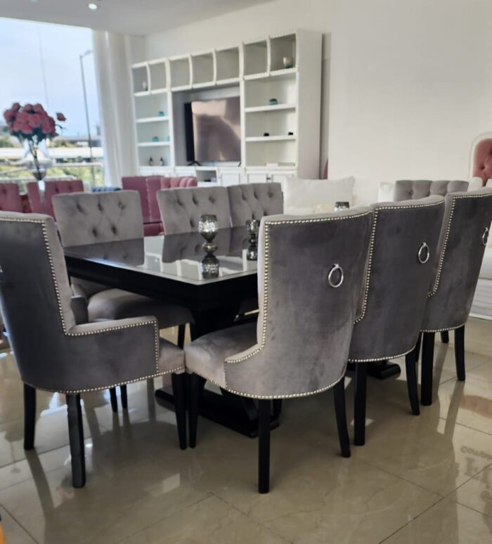 Juego de Comedor Mesa Victoria con sillas Curvas